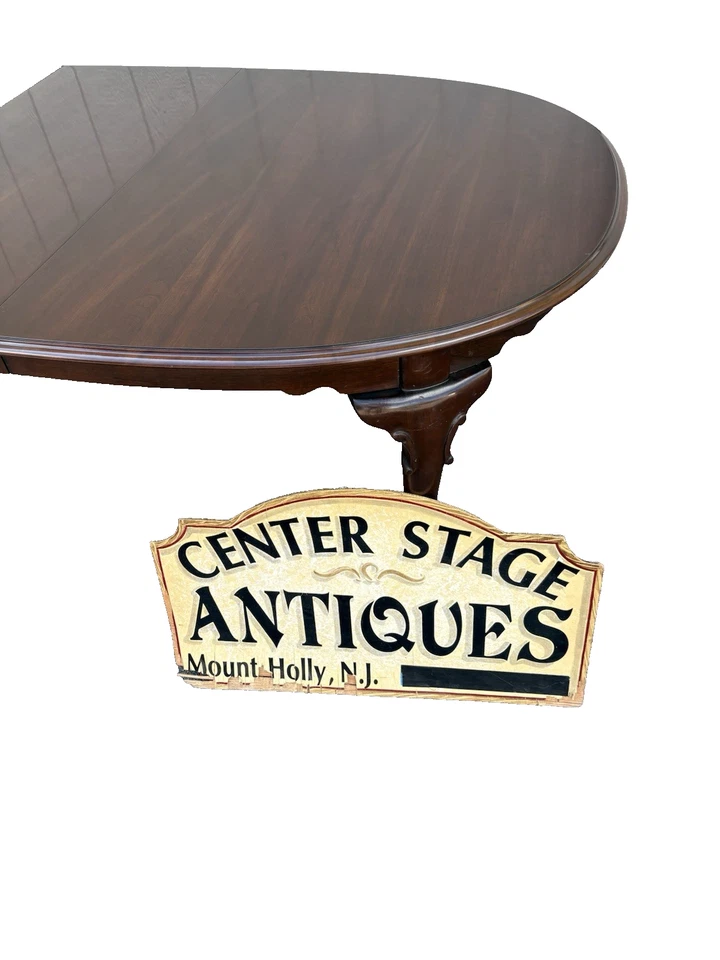 00001 ETHAN ALLEN Mesa de Comedor Caoba con 2 Hojas MESA 44" X 102" Foto 3 de 4