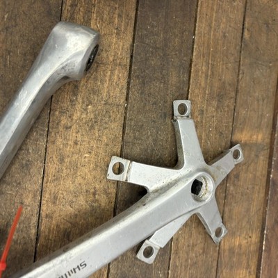 Vintage Shimano FC-B126 Crankset 170mm 130 BCD Square Taper Silver