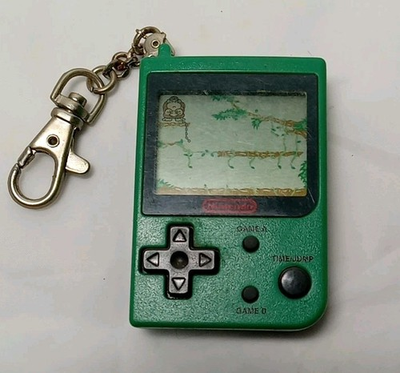 #ad #ad 1998 Nintendo Mini Classic Donkey Kong Jr. Green Handheld Video Game Keychain $59.99