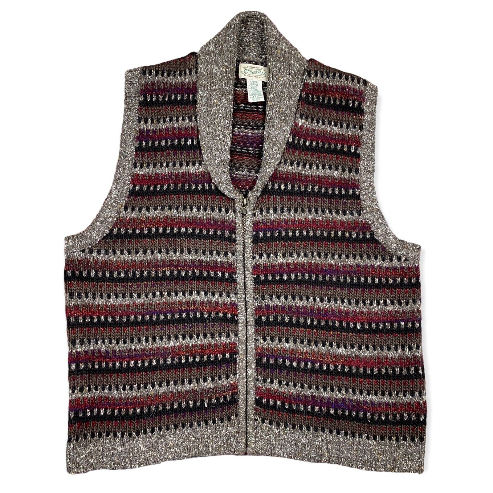 Vintage Mohair Wool Blend Aztec Sweater Vest Shaw… - image 1