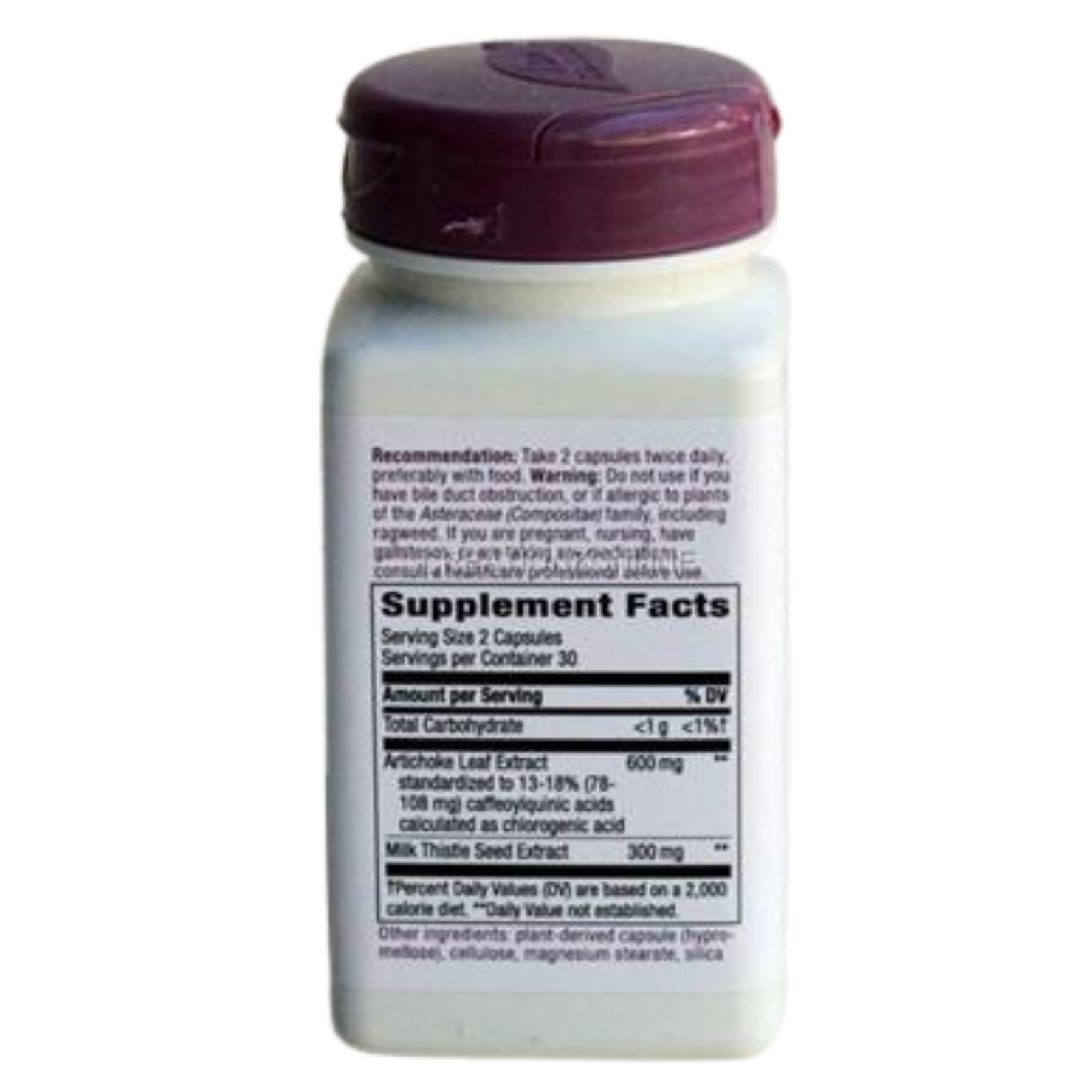 Artichoke Extract 600 mg 60 Vegan Capsules Gluten Free Digestion