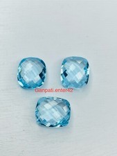 Blue Topaz Loose Gemstone Cushion Briolette Cut 14x12 MM Calibrated Size E