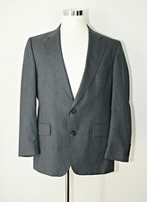 VTG JOHN CLARENDON Men's Sport Coat Blazer Jacket Gray Classic 42R USA Union 05