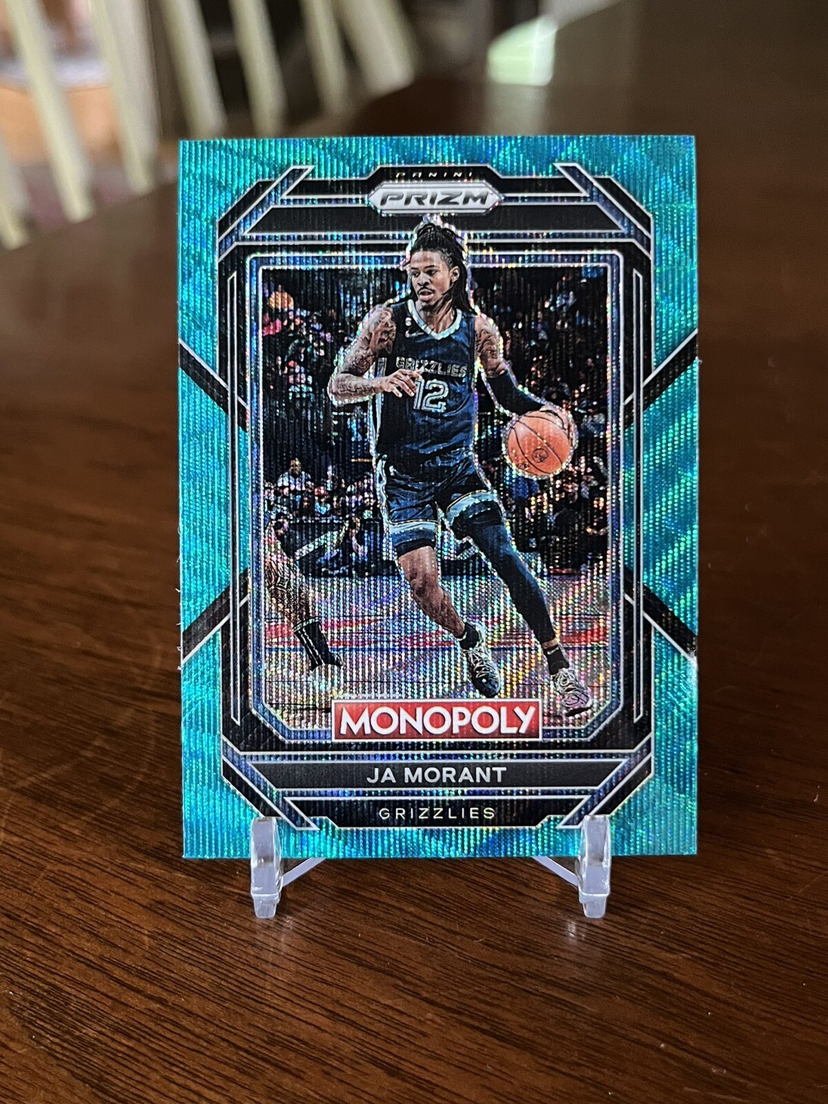2022-23 Panini Prizm Monopoly Ja Morant Teal Wave No. 43