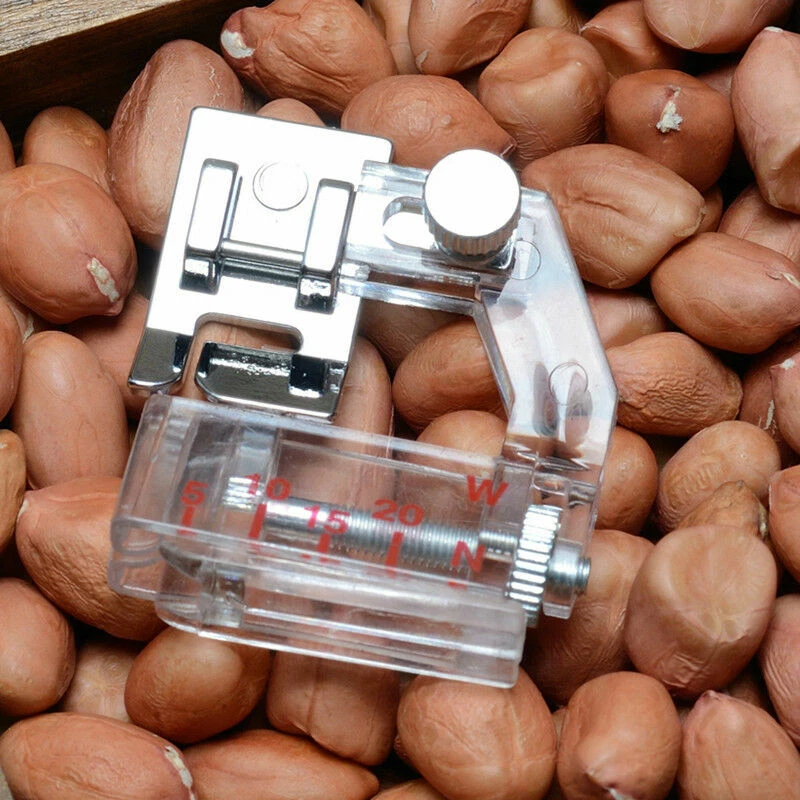 Adjustable Bias Tape Binding Foot Snap On For Brother Su Sewing Elna F5X8 S X9O5 - Image 3 of 4