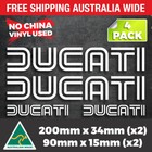<!--F#f_0-->4 x DUCATI RETRO vinyl sticker decals Kit Fuel Tank Race Fairing Swing Arm Cowl<!--F/-->