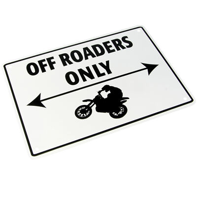 MOTORRAD ALUMINIUM PARKSCHILD PLAKETTE - NUR OFFROADER MOTOCROSS MX