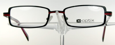 X-OPTIX 1406 Brille Brillengestell Schwarz Rot Damen Women Eyeglasses NEU