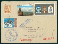 NEPAL 1972 GERMAN EVEREST-LHOTSE EXPEDITION COVER TO RHEINHAUSEN/GERMANY gq09