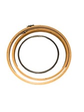 2 Vintage Wooden  1 Metal Needlework Embroidery Hoops