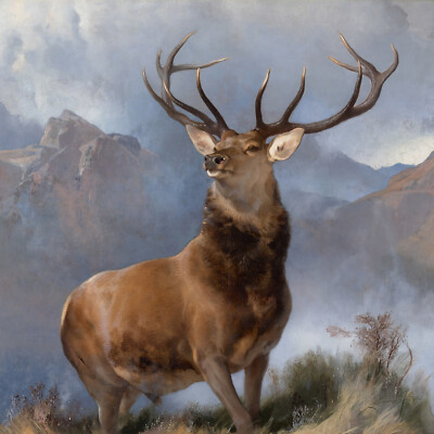 The Monarch of the Glen Red Deer Stag Painting By Edwin Landseer Repo FREE S/H