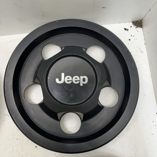 Jeep Wrangler YJ TJ 87-06 Black Center Cap Wheel Hub BLACK OEM SET OF 4 - Picture 4 of 13