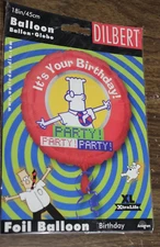 18" Mylar Balloon Dilbert It's your birthday Party! Party! Party!