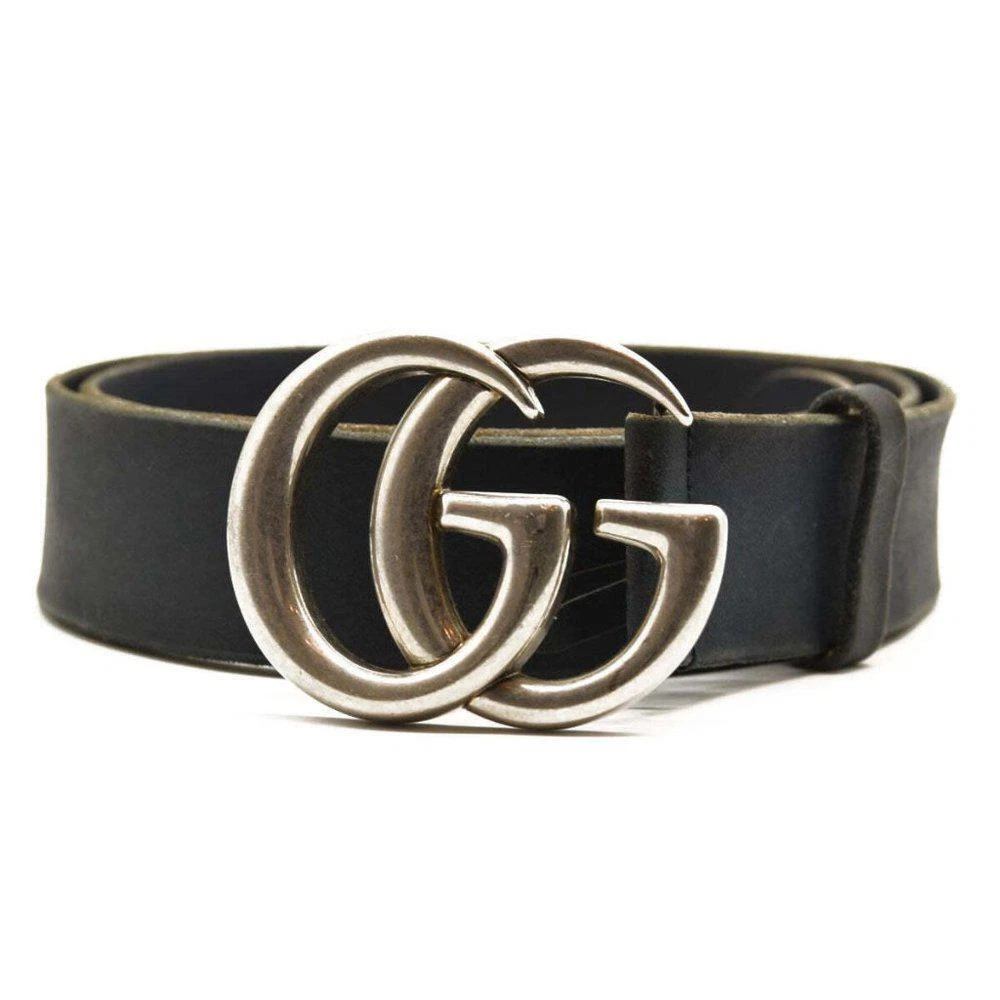 Ceinture de veau texturé GUCCI double G 40 mm 95 38 cacao foncé