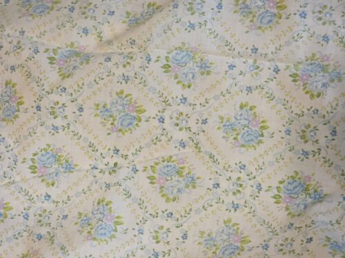 Floral FULL SIZE Sheets Set VINTAGE Sears PERMA PREST Fitted Flat No Pillowcase - Picture 3 of 7