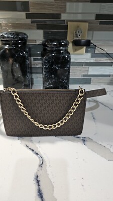 Michael Kors Signature Logo Pull Chain Belt Bag in Chocolate  display picture 3