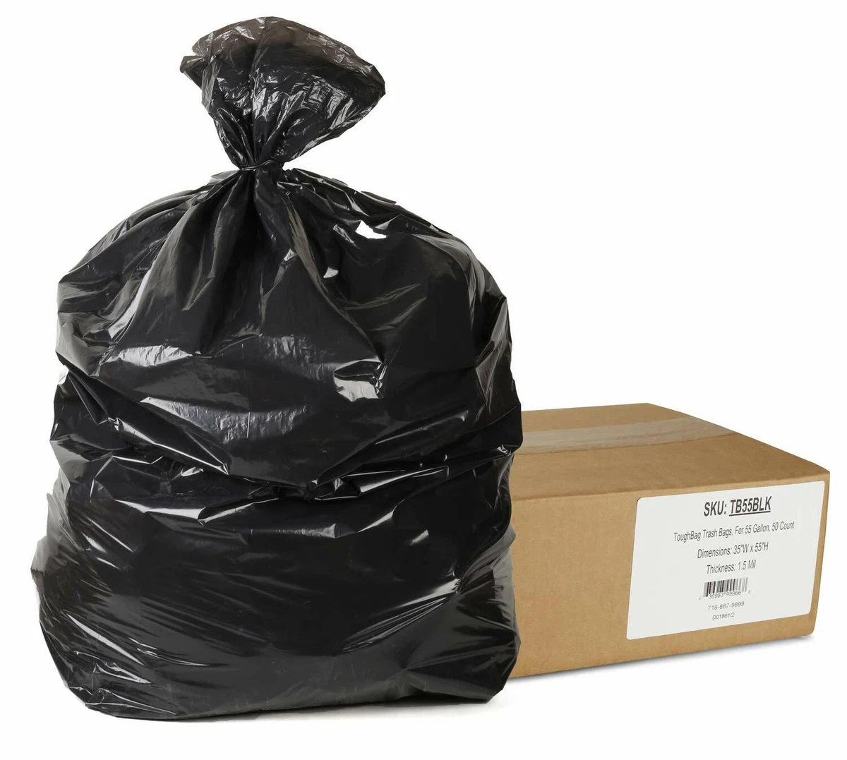 Toughbag Trash Bags for 55 Gallon 50 Count