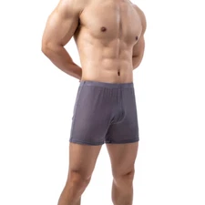New Fashion Men's Quick Dry Long Boxer Briefs Comfortable Solid Sexy Gay Panties