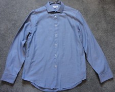 Calvin Klein Men's Blue Slim Fit Button Up Dress Shirt Large 16 1/2 34/35
