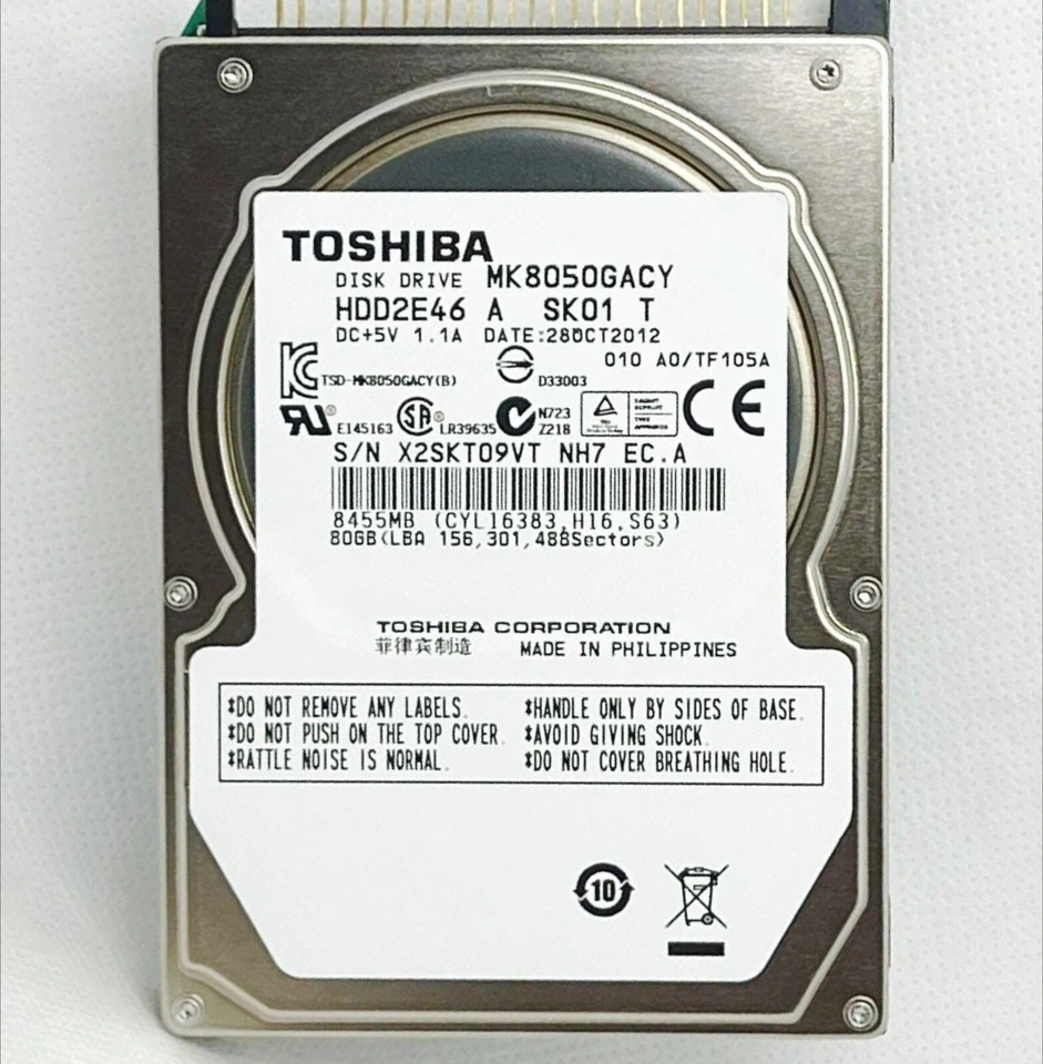 Toshiba MK8050GACY HDD2E46 80G parallel port car navigation/industrial HDD New - Image 3 of 4