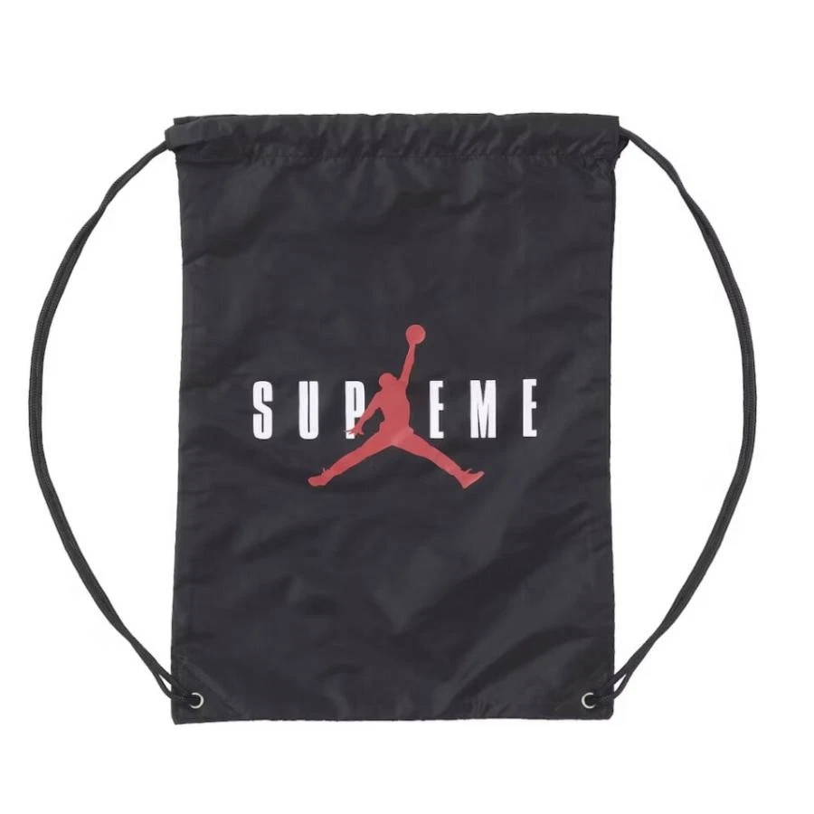 Sac à cordon Supreme x Jordan FW24 rouge noir
