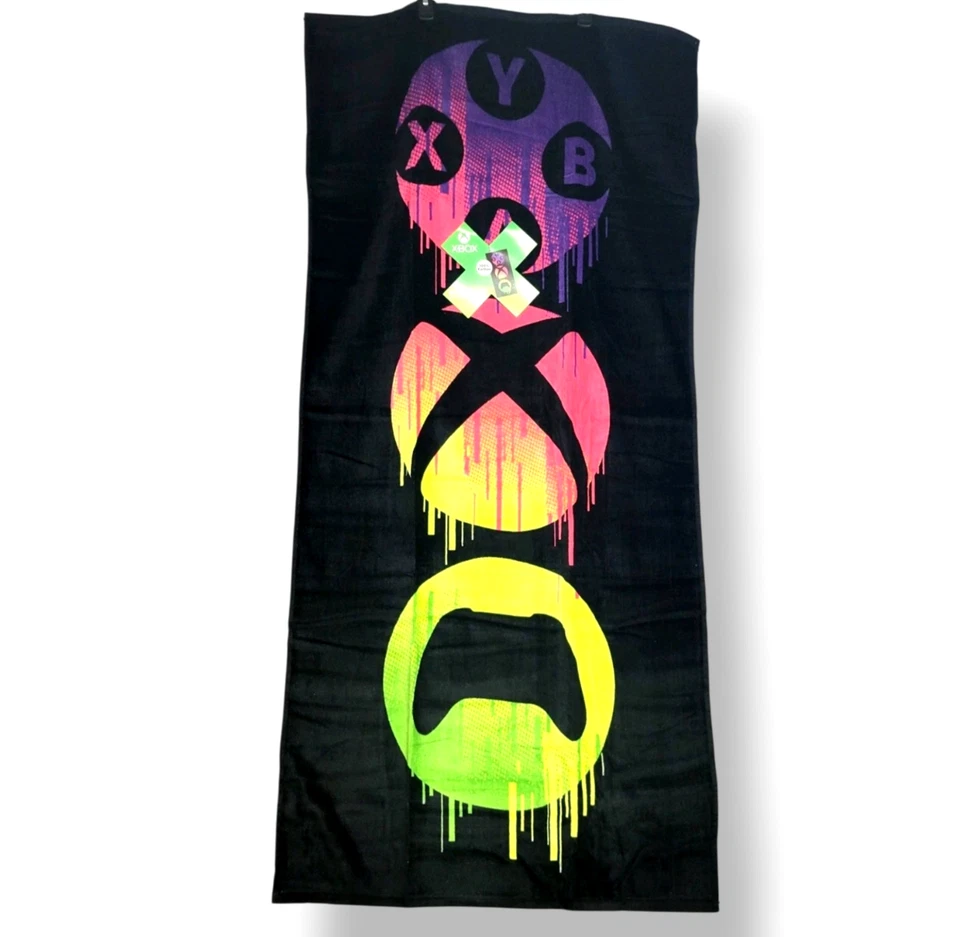 Microssoft Xbox Oficial Jugadores Playa Piscina Toalla de Baño 28" x 58" Natación Nuevo Foto 2 de 4