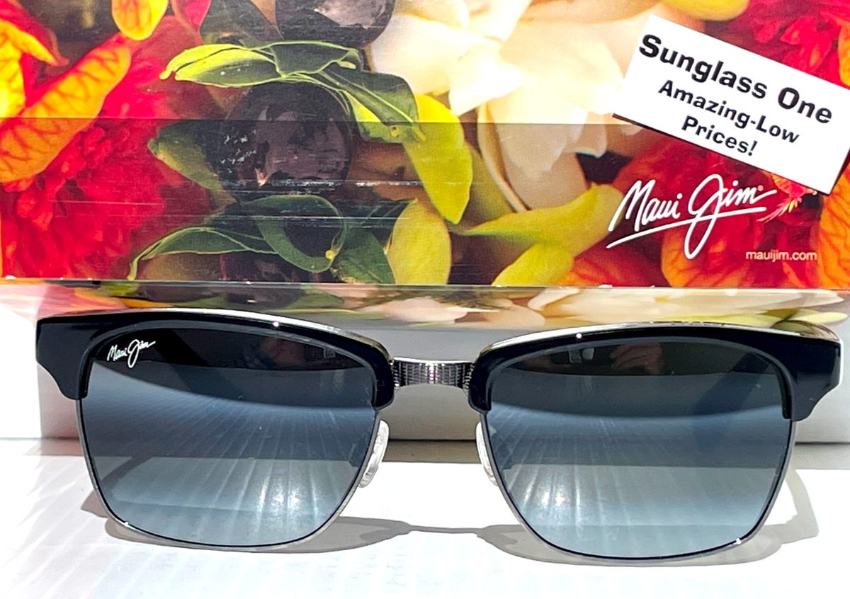 NEW Maui Jim KAWIKA Glossy Black POLARIZED Neutral Grey Lens