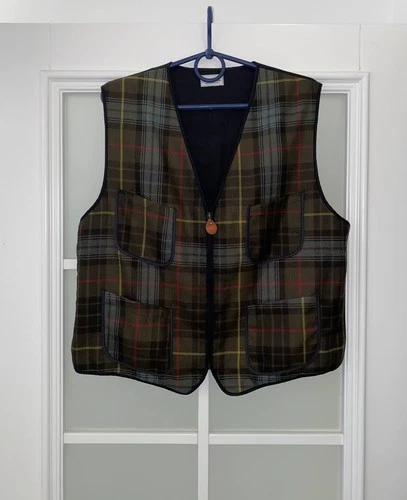 Paul Smith Mainline Mens Vintage Wool Tartan Check Vest Waistcoat Hunting Size L image 4