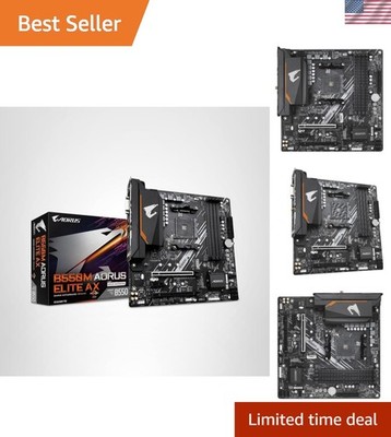 B550M AORUS Elite AX Motherboard - Supports AMD AM4, Micro-ATX, PCIe 4.0