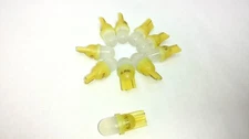 10 PK Pinball replacement bulb LED 6.3 volt AC 555 wedge base T10 Yellow Frosted