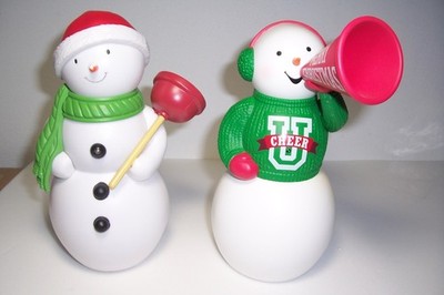 Hallmark Jolly In The John  + Christmas Cheer U Snowman  Motion Activated  Works