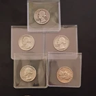 Lot of 5 90 % Silver Washington Quarters  Circulated US Coins