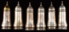 RARE Vintage Sterling 6 Silver Salt & Pepper Shakers WEIDLICH 40's