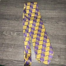 NFL MINNESOTA VIKINGS Eagles Wings Lightning Pattern Silk Men’s Neck Tie