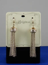 Brighton Silver Plated Two Tone NEPTUNE'S RINGS Tassel Drop Earrings JA2403 $88