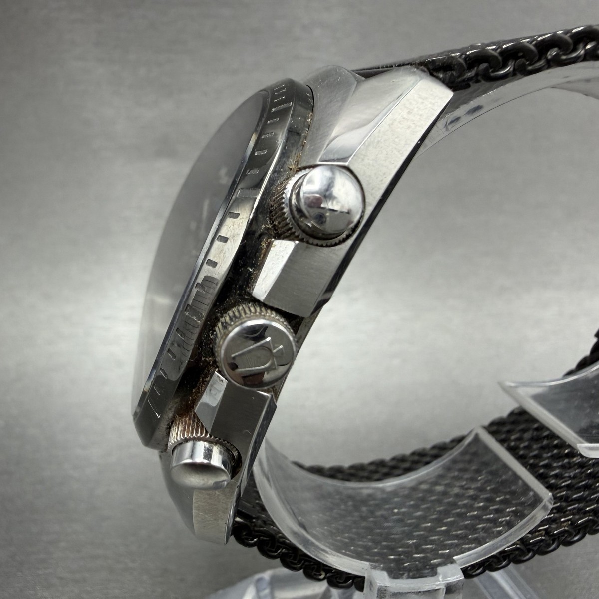 Bulova Precisionist Chronograph Watch Men 43mm Black Dial Steel