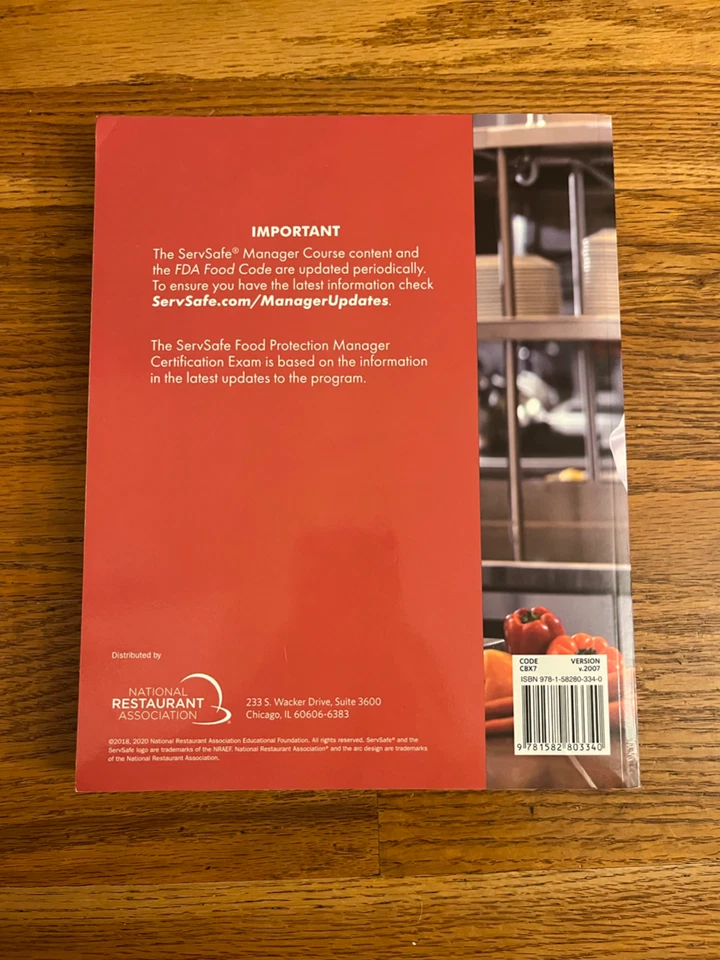Servsafe Manager 7th Edition Paperback with Examination Answer Sheet USED BOOK - Image 2 of 3