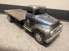 Vintage Tonka Farms Blue Pressed Steel Stake Flatbed Truck Missing Racks