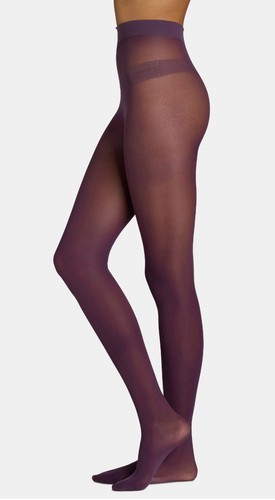 Purple Medium No Boundaries Junior Sheer Fashion Tights elegant look semi-opaque - Picture 3 of 3