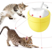 Pawingcat Cat Laser Toy Automatic Dual Points Interactive Lemon Yellow 