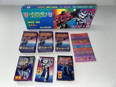1985 Takara-NTV G1 Transformers MENKO Mini Card Full Display Box Japan Yamakatsu