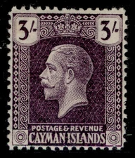 CAYMAN ISLANDS GV SG81, 3s violet, NH MINT. Cat £25.