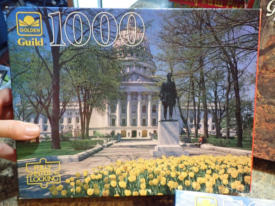 Lote de 3 rompecabezas vintage Guild (Whitman / Golden) sierra caladora 500/1000 piezas Foto 2 de 4