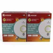 2-PACK KIDDIE Smart Hardwired Wi-Fi Smoke Detector & Indoor Air Quality Monitor