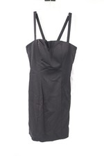 NWT Ieena for Mac Duggal Mini Slip Dress Women 6 Sleeveless Square Neck Black