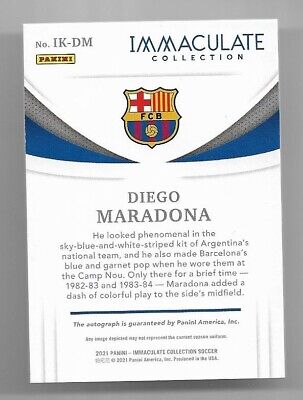 2021 Panini Immaculate Autograph Auto Card : Diego Maradona 2021 Panini Immaculate Autograph Auto Card : Diego Maradona