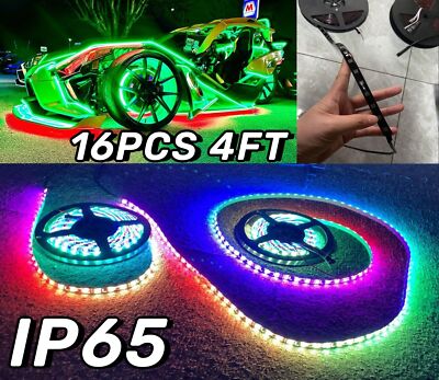 TINTED LED 16PCS 4FT CHASING Light Strips for Slingshot S/R/SL/SLR/GT APP+Remote