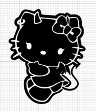Hello Kitty Devil Evil Vinyl Decal Sticker