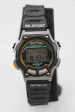 Armitron Watch Women Gray Black Plastic 30m Light Alarm Chron Date Quartz