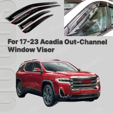 Fits GMC Acadia 17-23 Rain Guards Window Visors Wind Sun Vented Side Deflectors